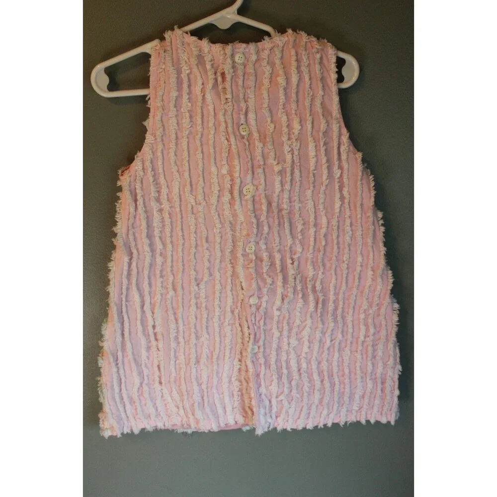 Chenille Creations Pink Purple Spring Bunny Rabbit Girls Dress Size 4/5T
